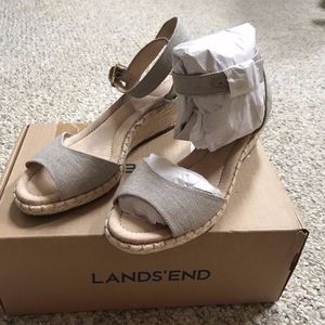 Lands End Classic Wedge Sandal